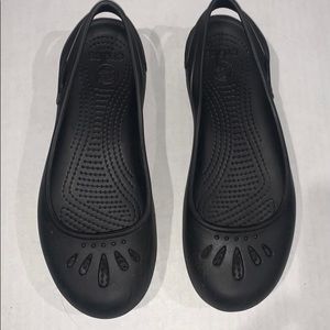 Crocs Kadee Slingback Ballet Black Flats Comfortable Sandals Womens Size 7